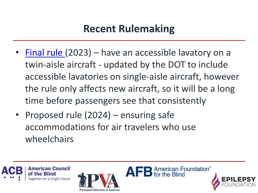 recent rulemaking