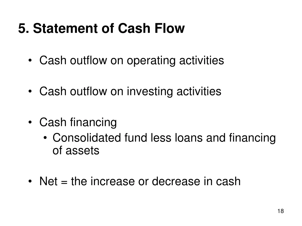 5 statement of cash flow
