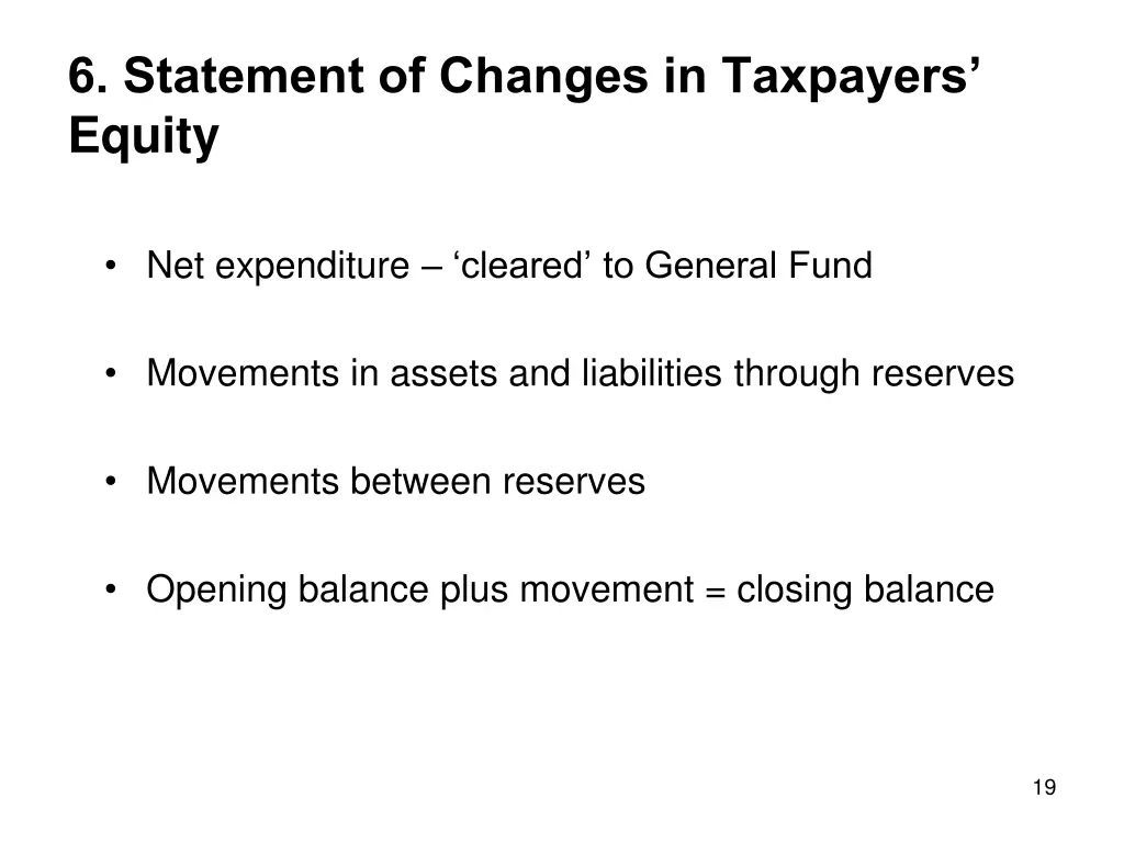 6 statement of changes in taxpayers equity