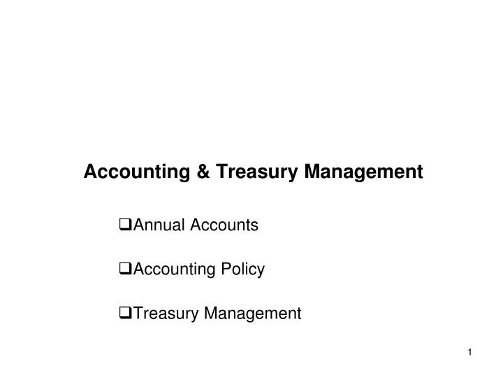accounting treasury management