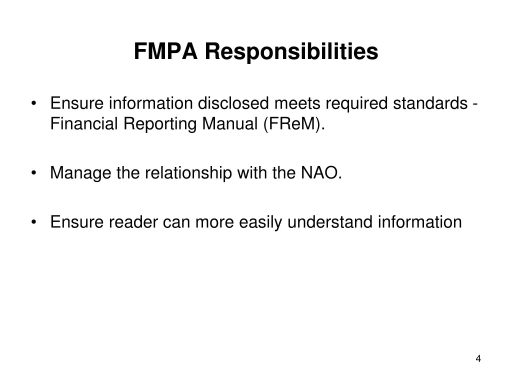 fmpa responsibilities
