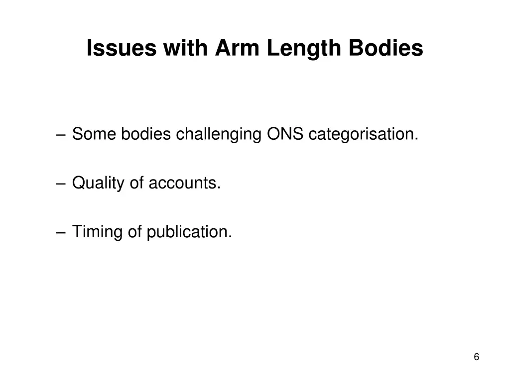 issues with arm length bodies
