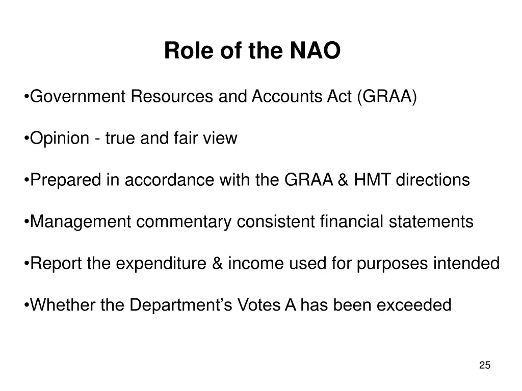 role of the nao