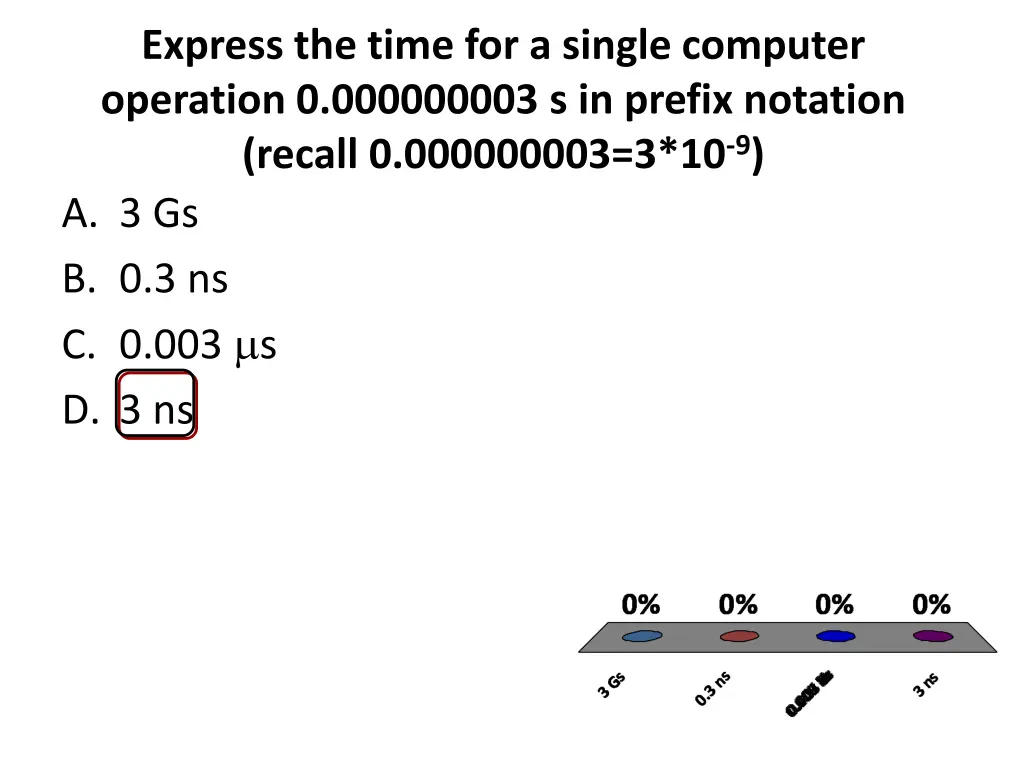 express the time for a single computer operation