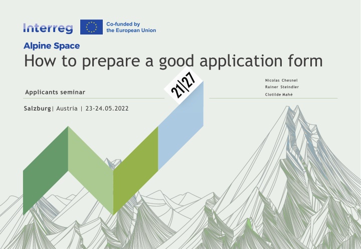 how to prepare a good application form