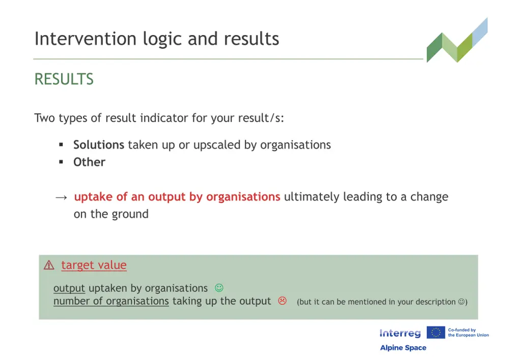 intervention logic and results 2