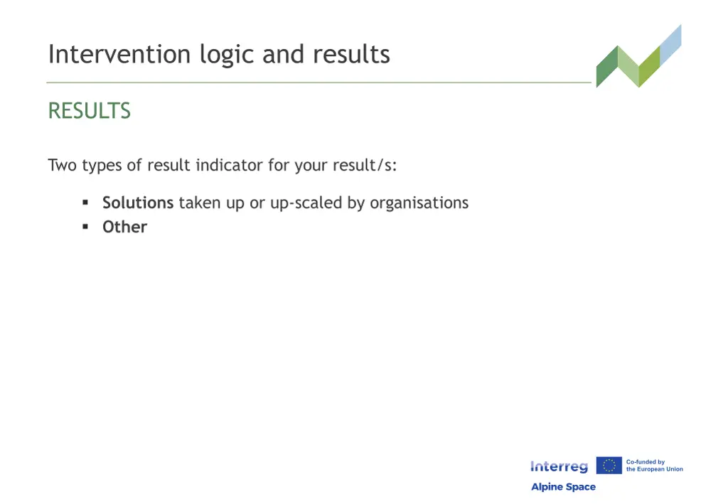 intervention logic and results