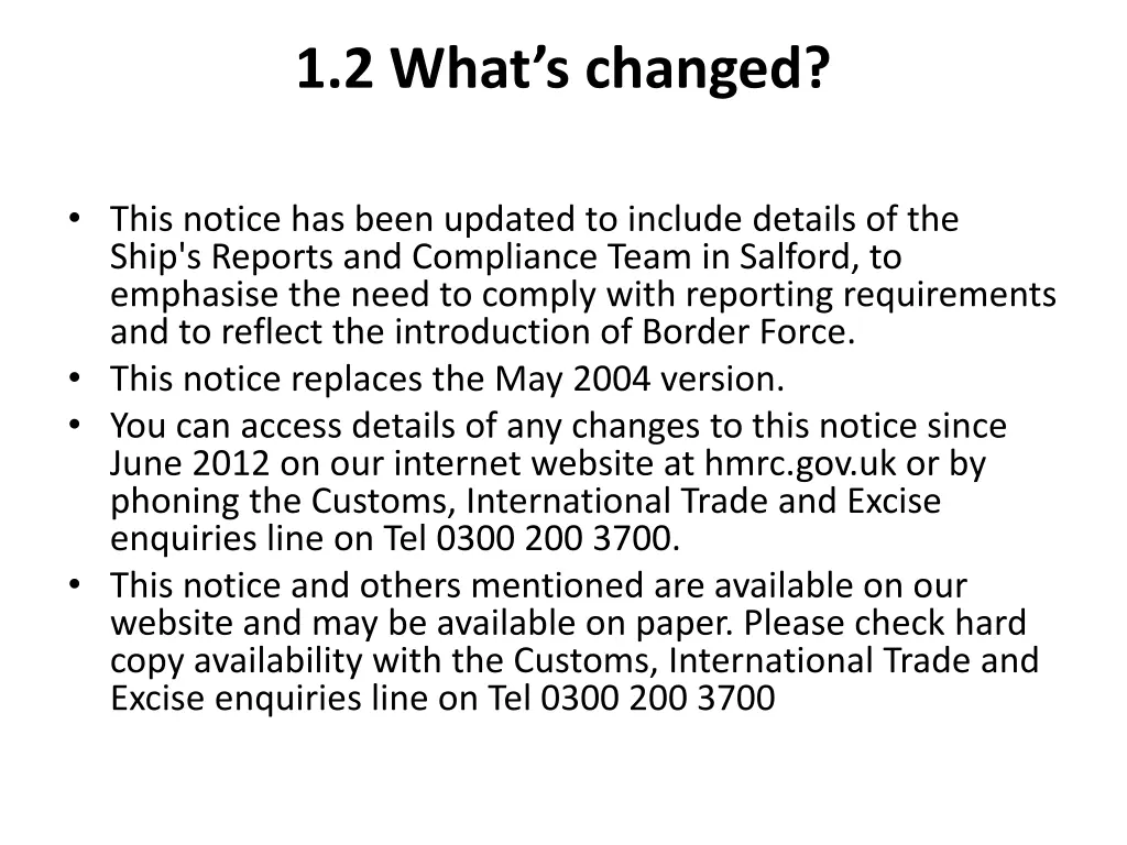 1 2 what s changed