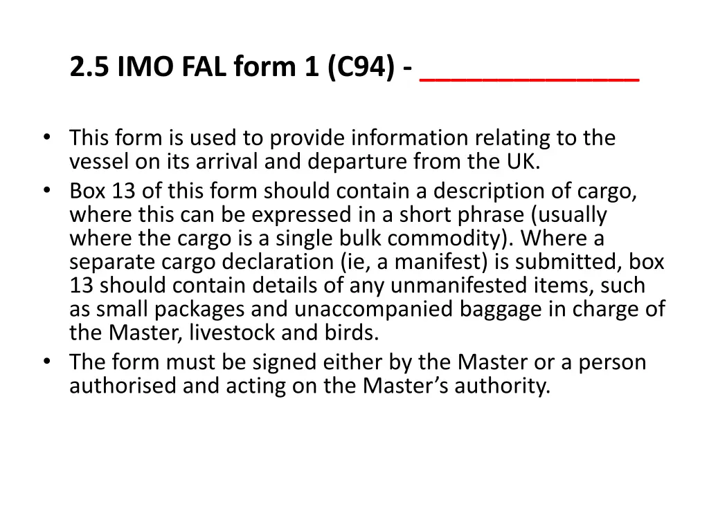 2 5 imo fal form 1 c94