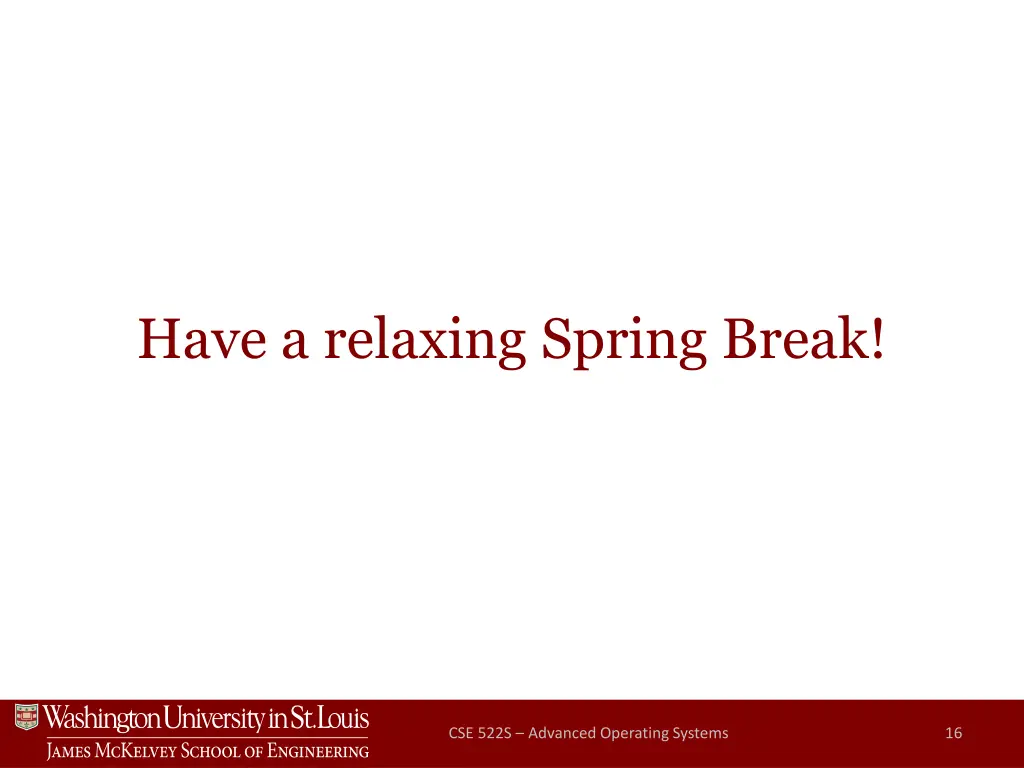 have a relaxing spring break