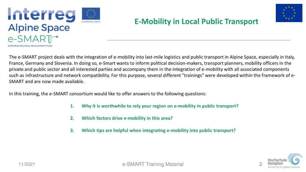 e mobility in local public transport