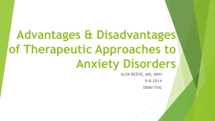 advantages disadvantages of therapeutic