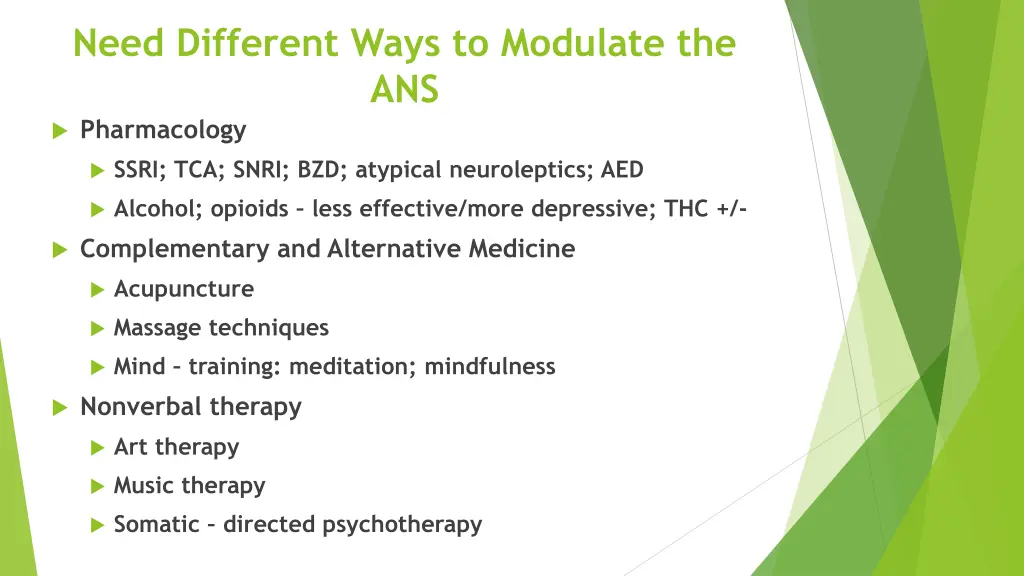 need different ways to modulate