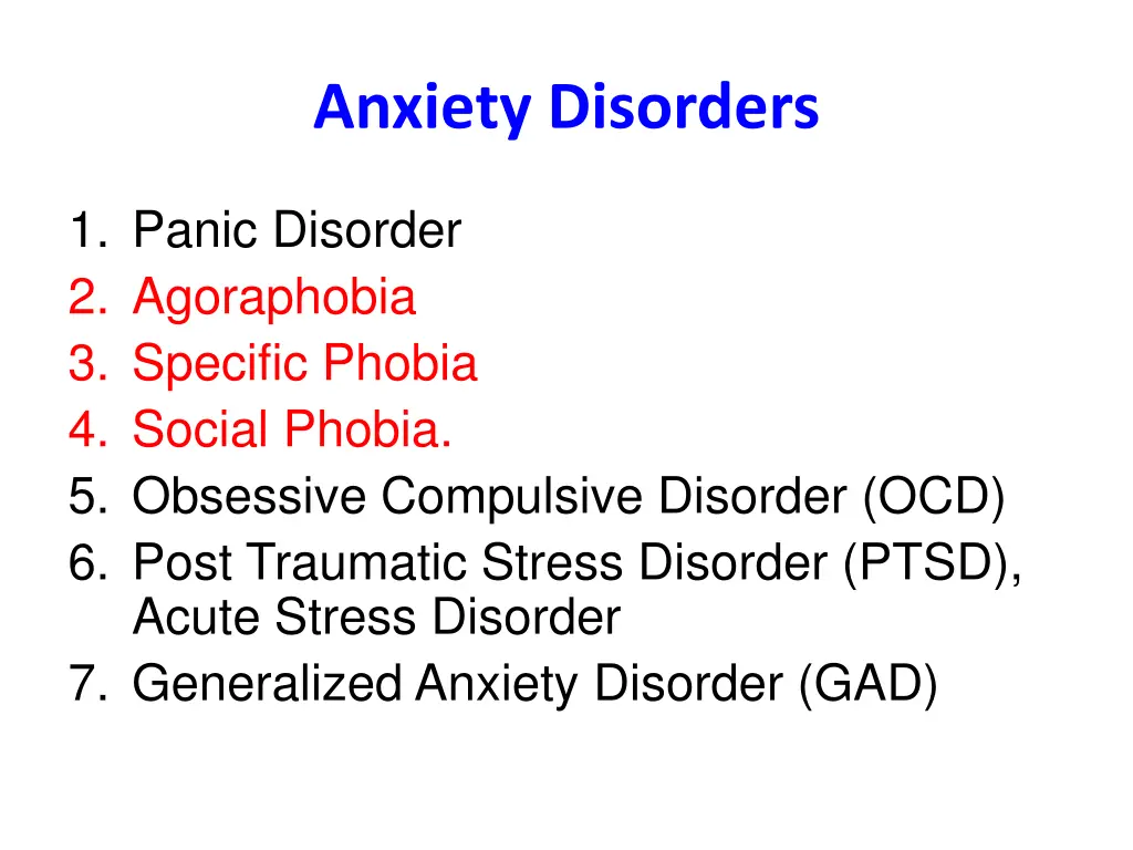 anxiety disorders 2