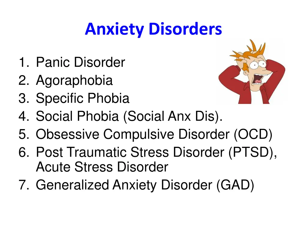 anxiety disorders