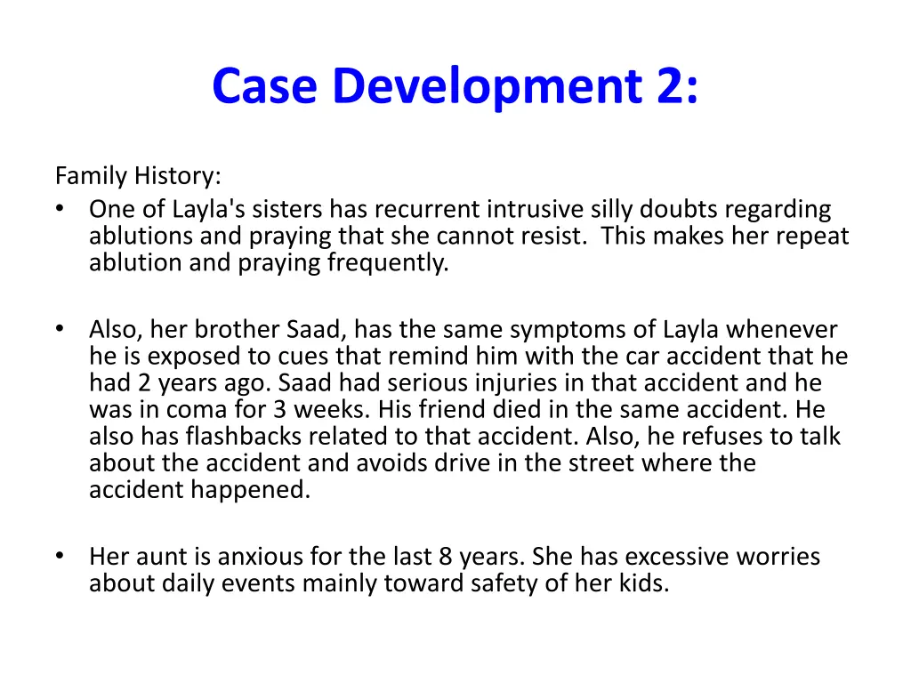 case development 2