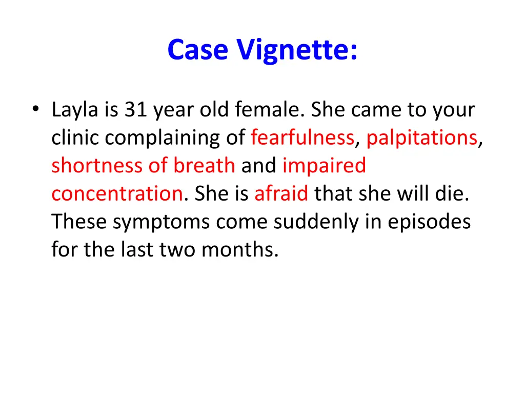 case vignette 1