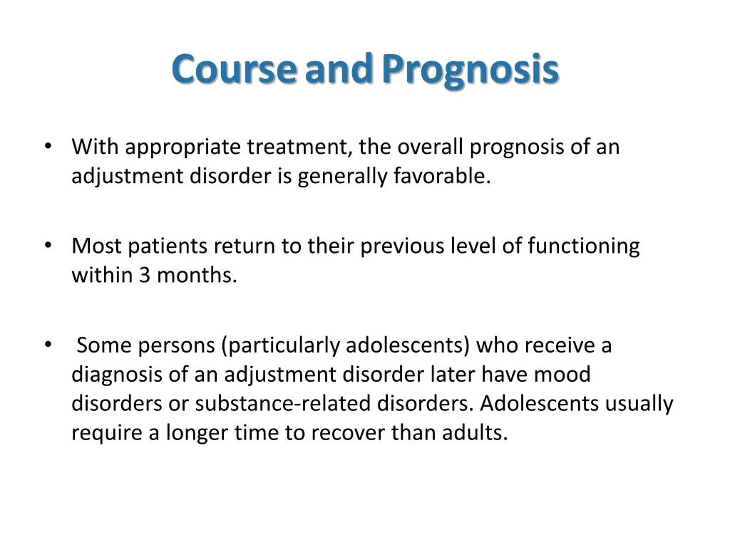 course and prognosis