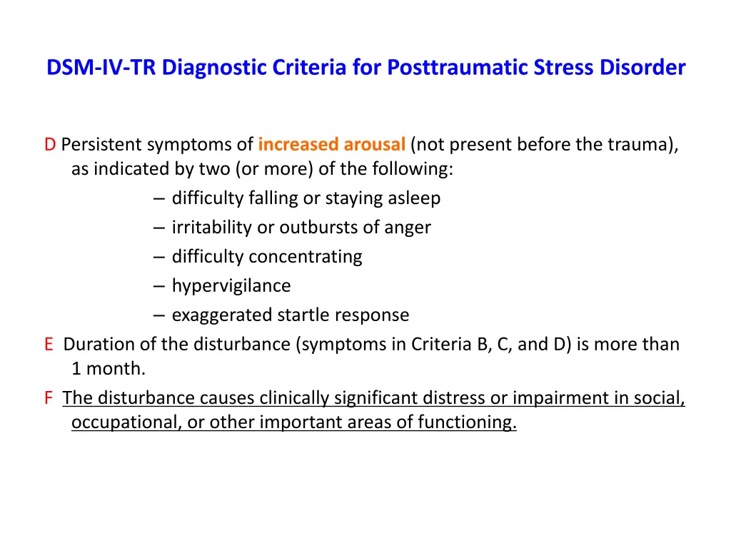 dsm iv tr diagnostic criteria for posttraumatic 3