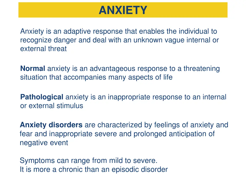 anxiety