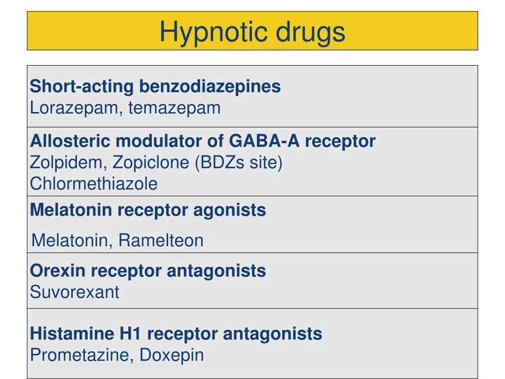 hypnotic drugs