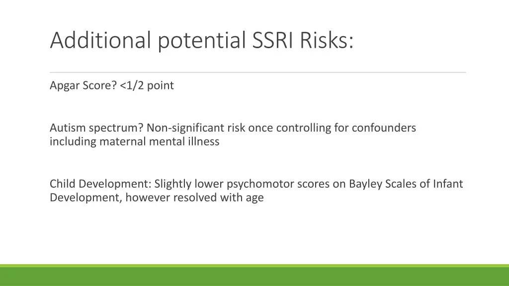 additional potential ssri risks
