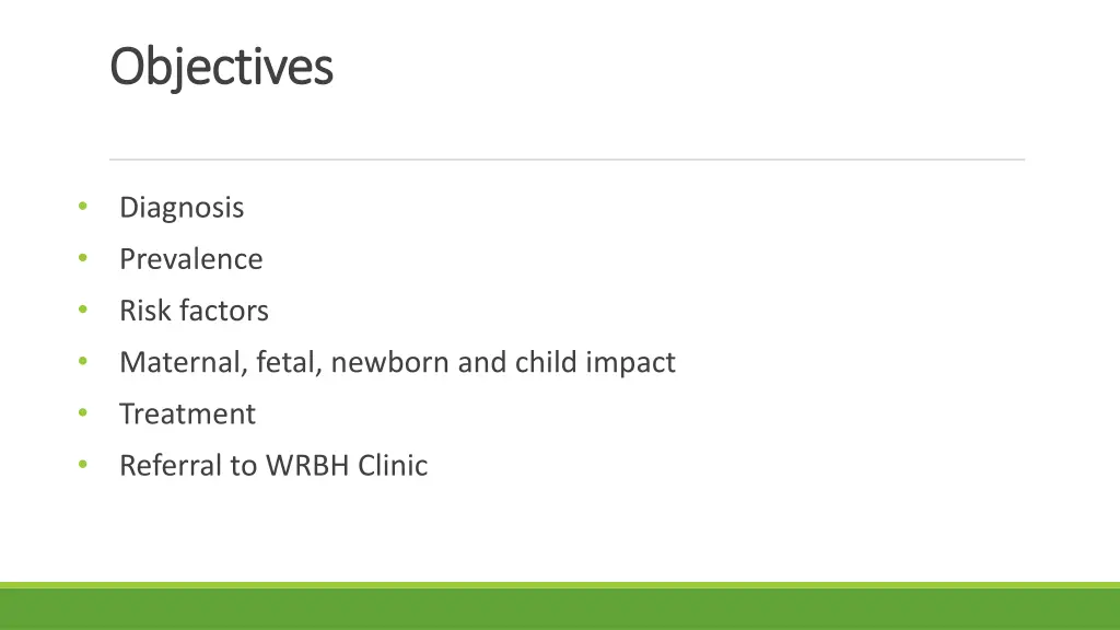 objectives objectives