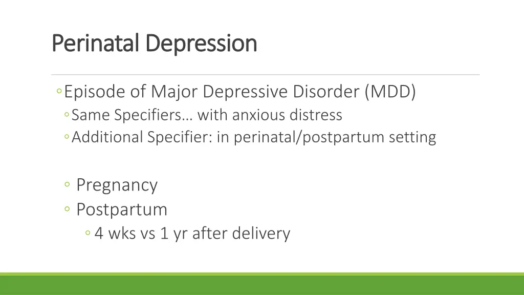 perinatal depression perinatal depression