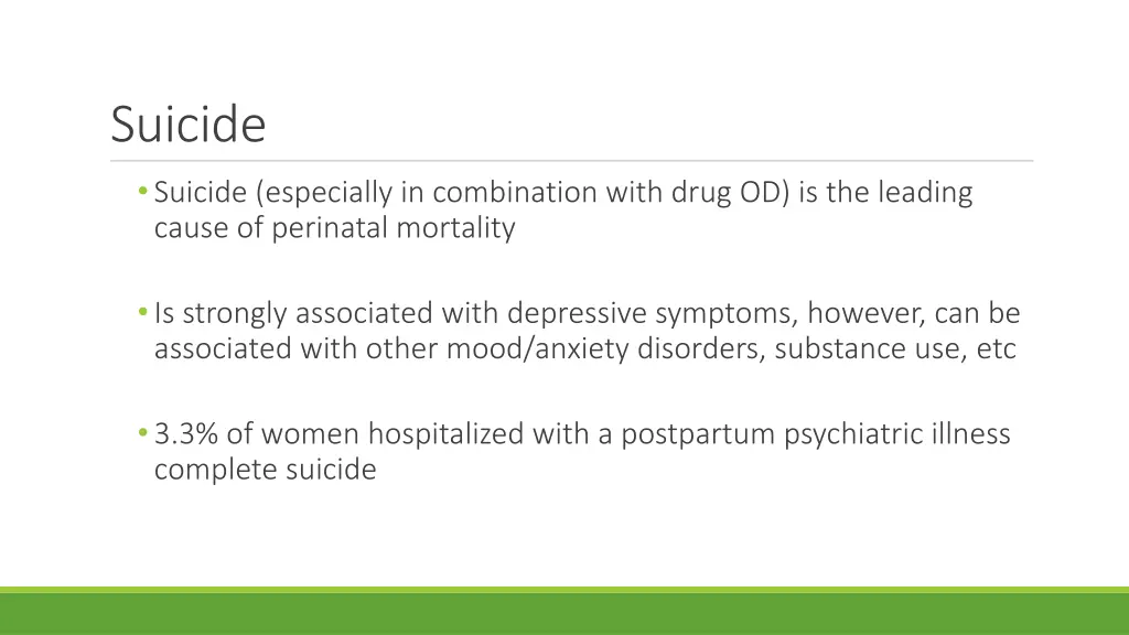 suicide suicide especially in combination with