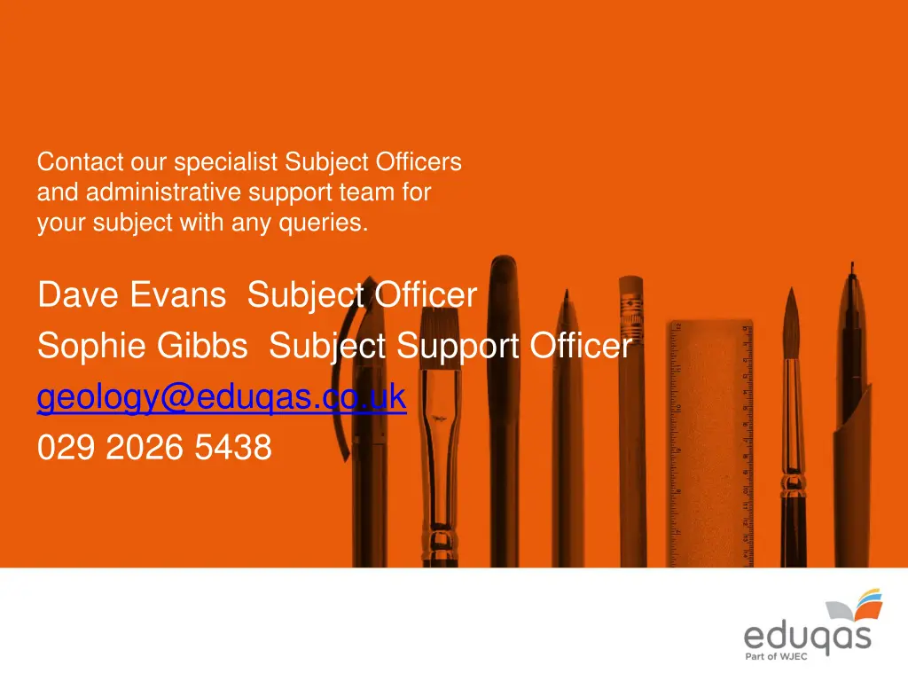 contact our specialist subject officers