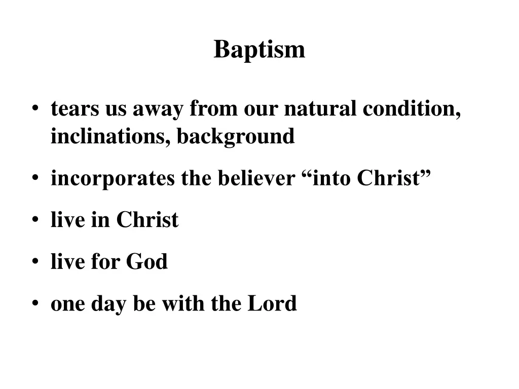 baptism