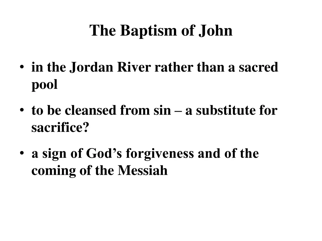 the baptism of john