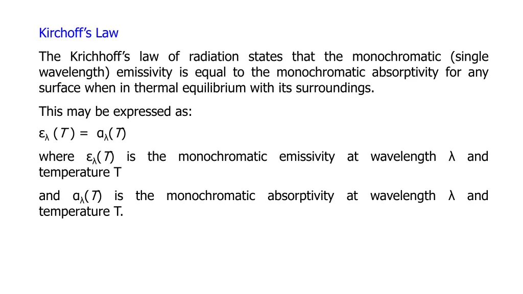 kirchoff s law