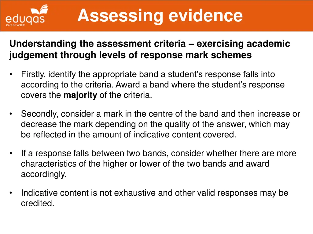 assessing evidence 2