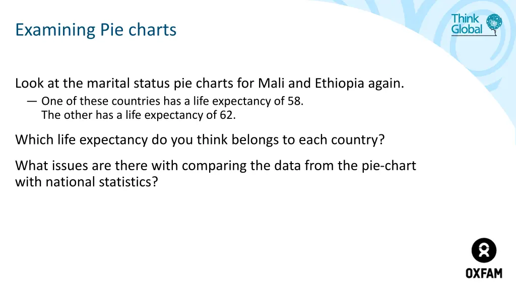 examining pie charts