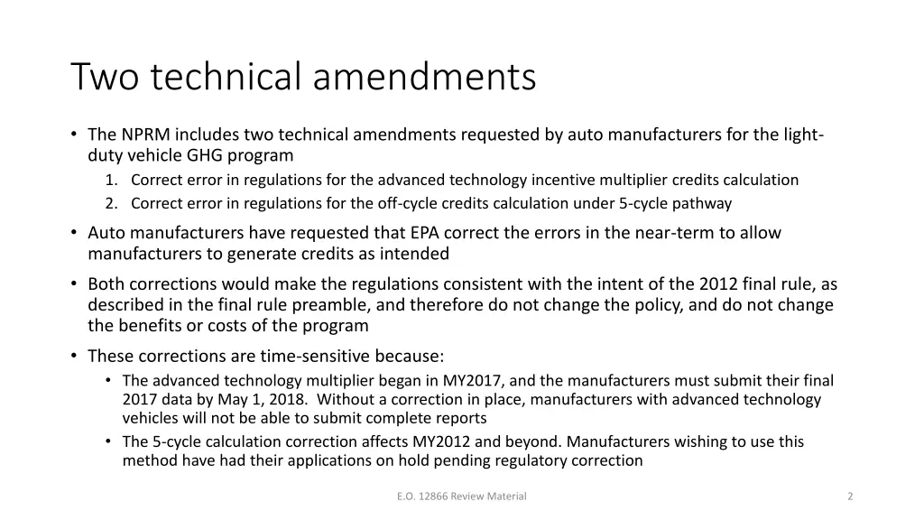 two technical amendments