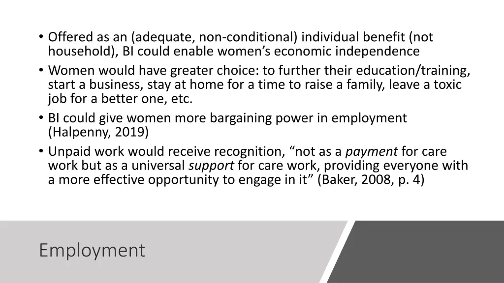 offered as an adequate non conditional individual