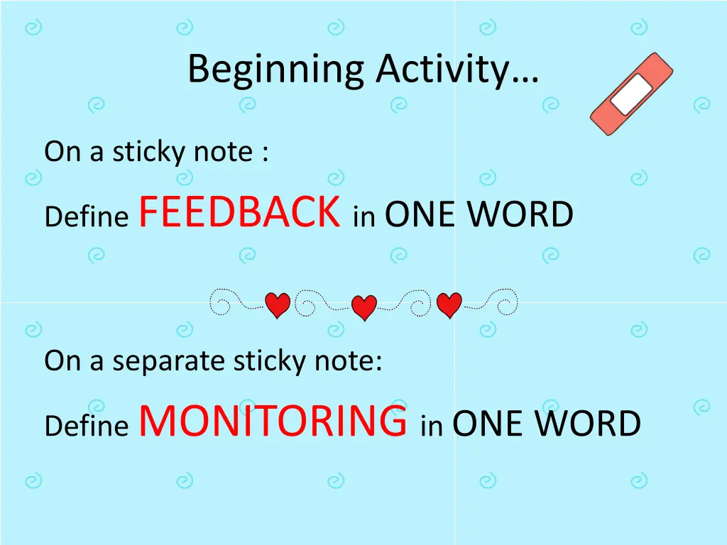 beginning activity
