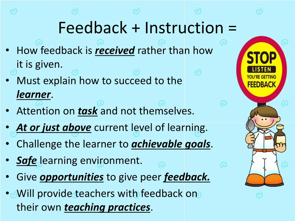 feedback instruction