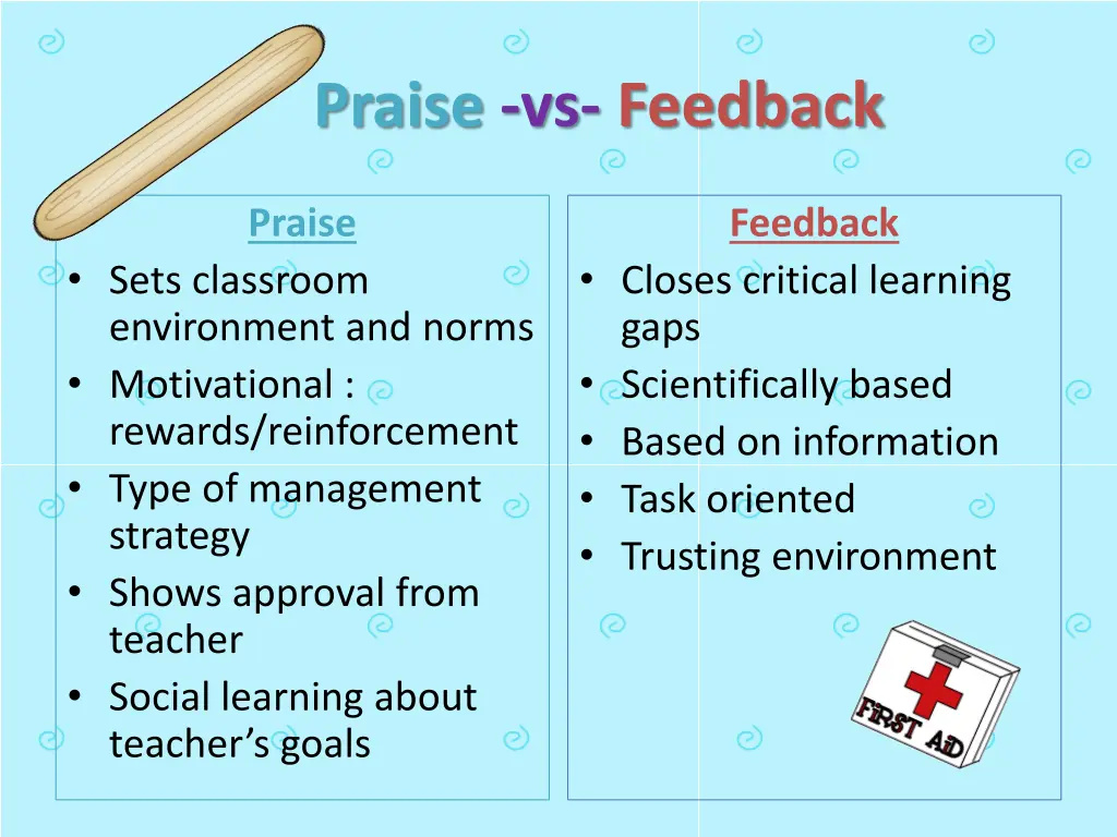 praise vs feedback