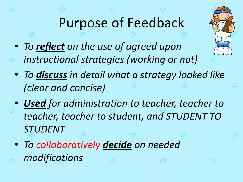 purpose of feedback