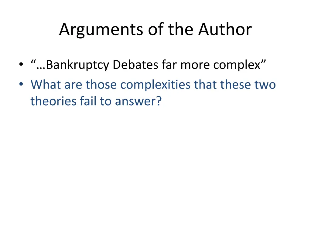 arguments of the author 1