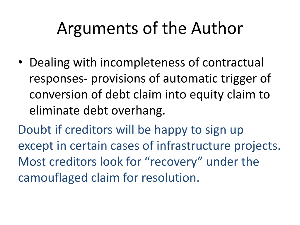 arguments of the author 2