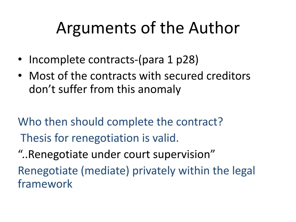 arguments of the author 3