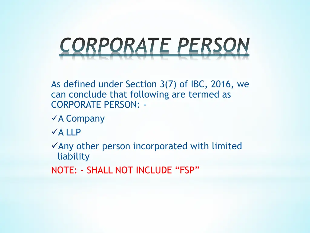 corporate person