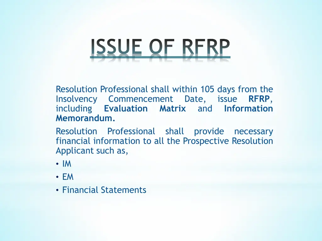 issue of rfrp