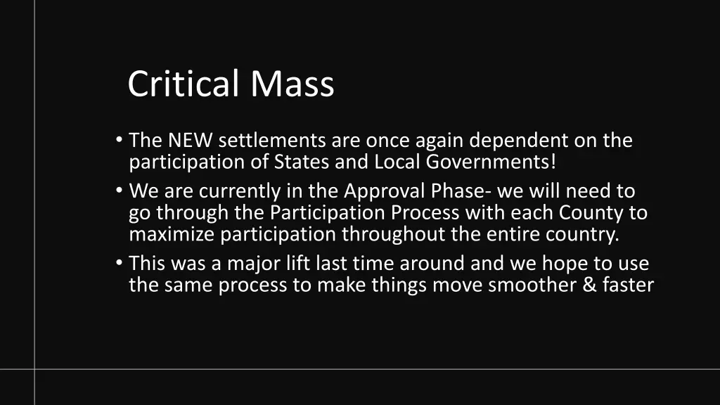 critical mass
