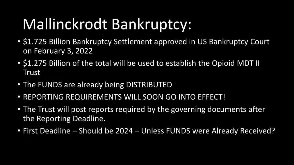 mallinckrodt bankruptcy 1 725 billion bankruptcy