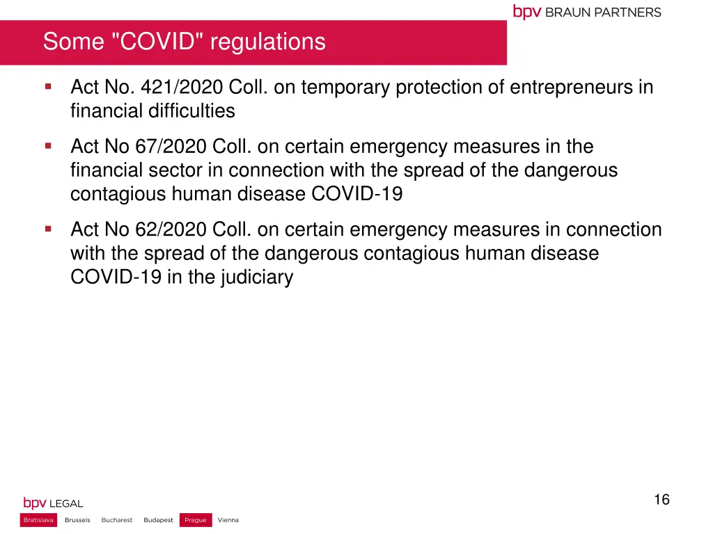 some covid regulations