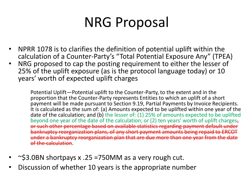 nrg proposal